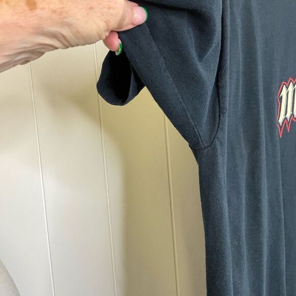 Vintage Y2K Gildan Men's 2XL Black Misfire Engine Old Car Short Sleeve T-Shirt - Picture 2 of 7